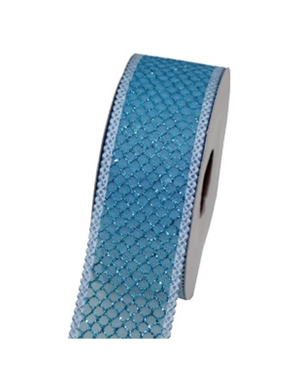 그물리본3.2cm(하늘)