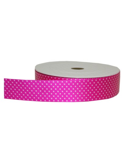 땡땡이수지리본(꽃핑크)50yd