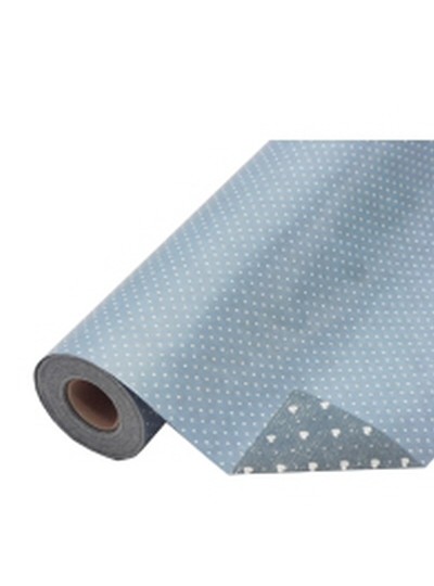 종이롤양면땡땡이포장지(하늘)30yd