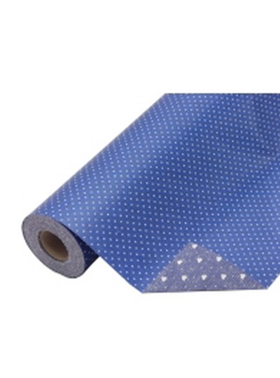 종이롤양면땡땡이포장지(군청)30yd