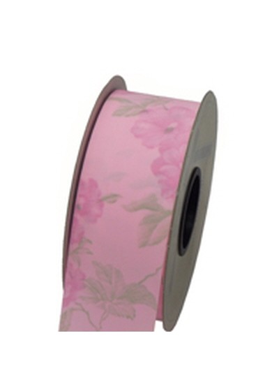 꽃공단리본(핑크)4.5cm