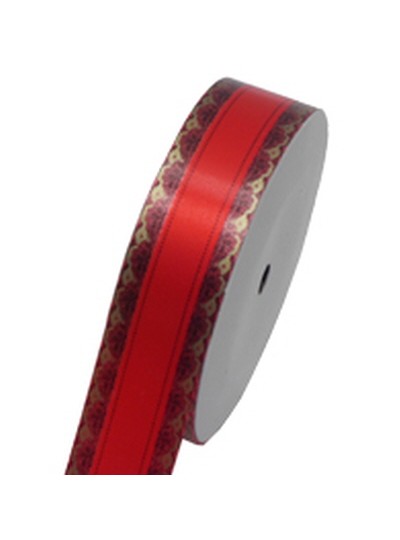무늬수지리본3cm(빨강)10개