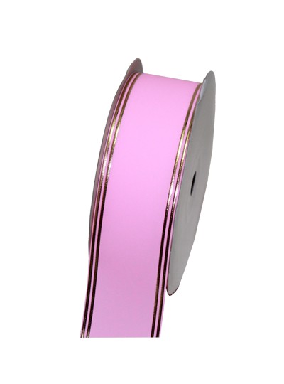 레인공단리본무광4.5cm,6.5cm(핑크/금색)40yd
