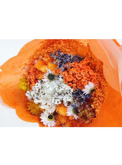 드라이플라워믹스다발(오렌지)