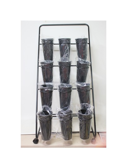 플라스틱꽃통진열대바구니12구(블랙,화이트)