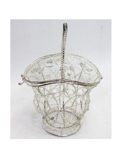 철재사탕바구니(은색)14cm*9cm*14cm*21cm
