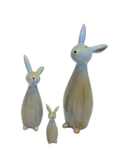 장식품세라믹토끼가족(3개)바닥스티커부착