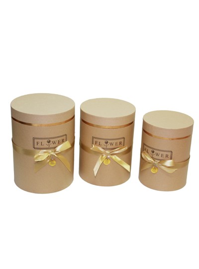 원형박스리본3p(크라프트)