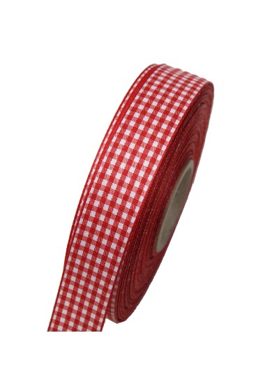 체크면리본(빨강)50yd