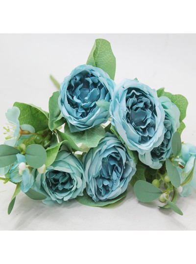 피오니장미부쉬조화(블루)7줄기