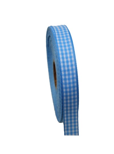 체크면리본(하늘)50yd