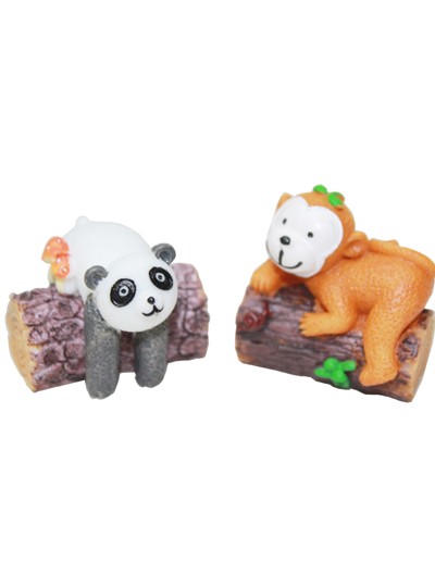 장식품 통나무팬더/원숭이(2p)3.5cm*1.5cm*3cm
