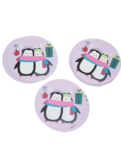 원형택5cm(펭귄)60개