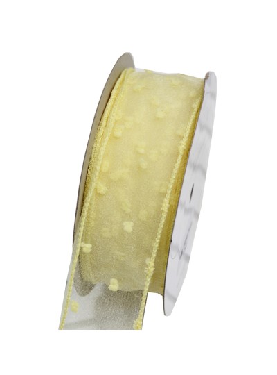 러플오간디리본4cm(옐로우)10yd