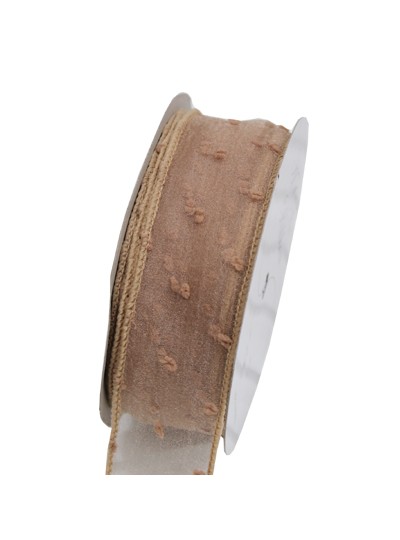 러플오간디리본4cm(베이지)10yd