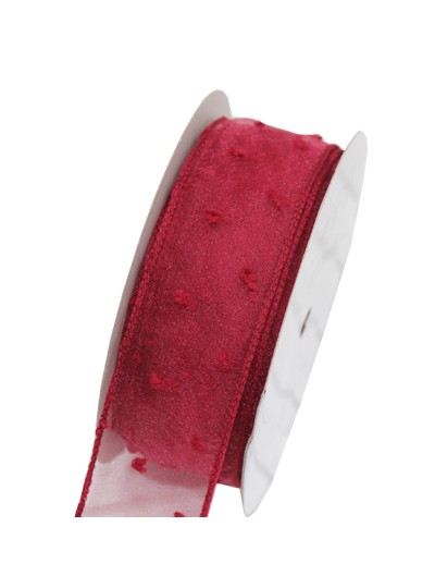 러플오간디리본4cm(버건디)10yd