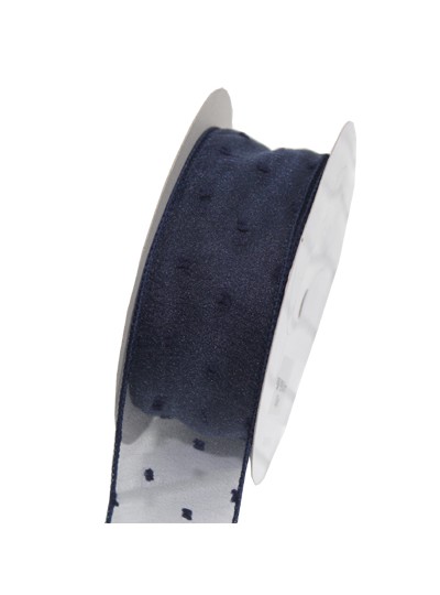 러플오간디리본4cm(네이비)10yd