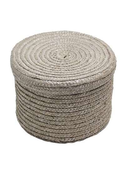 밀짚원형바구니(3p)그레이