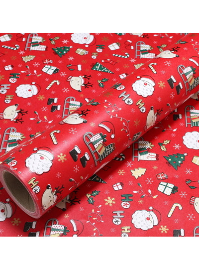 크리스마스종이롤 호호산타(적색)20M