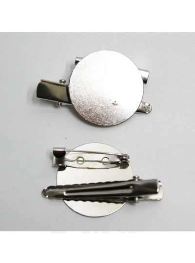 코사지집게평판핀(30개)4cm*2.5cm(원형2.5cm)