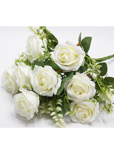 모던로즈부쉬조화(크림)10줄기