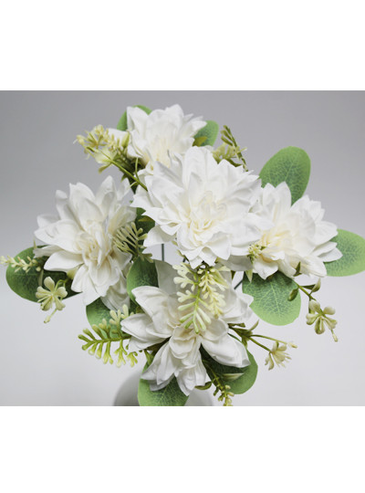 파스텔다알리아부쉬 조화(5줄기)크림