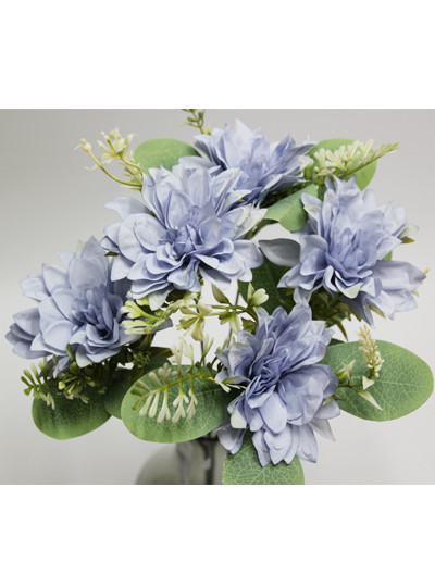 파스텔다알리아부쉬 조화(5줄기)블루