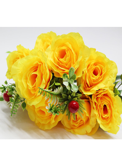 열매장미부쉬조화(노랑)12줄기