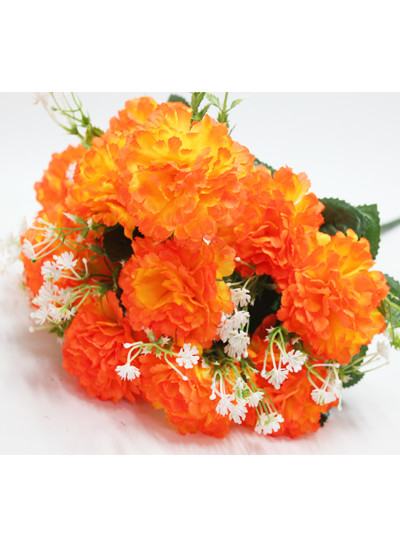안개카네이션조화부쉬(오렌지)12줄기