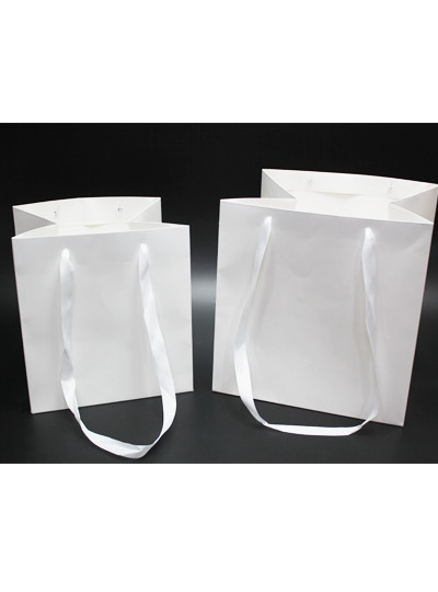 종이쇼핑백정사각 저가형(화이트)10개