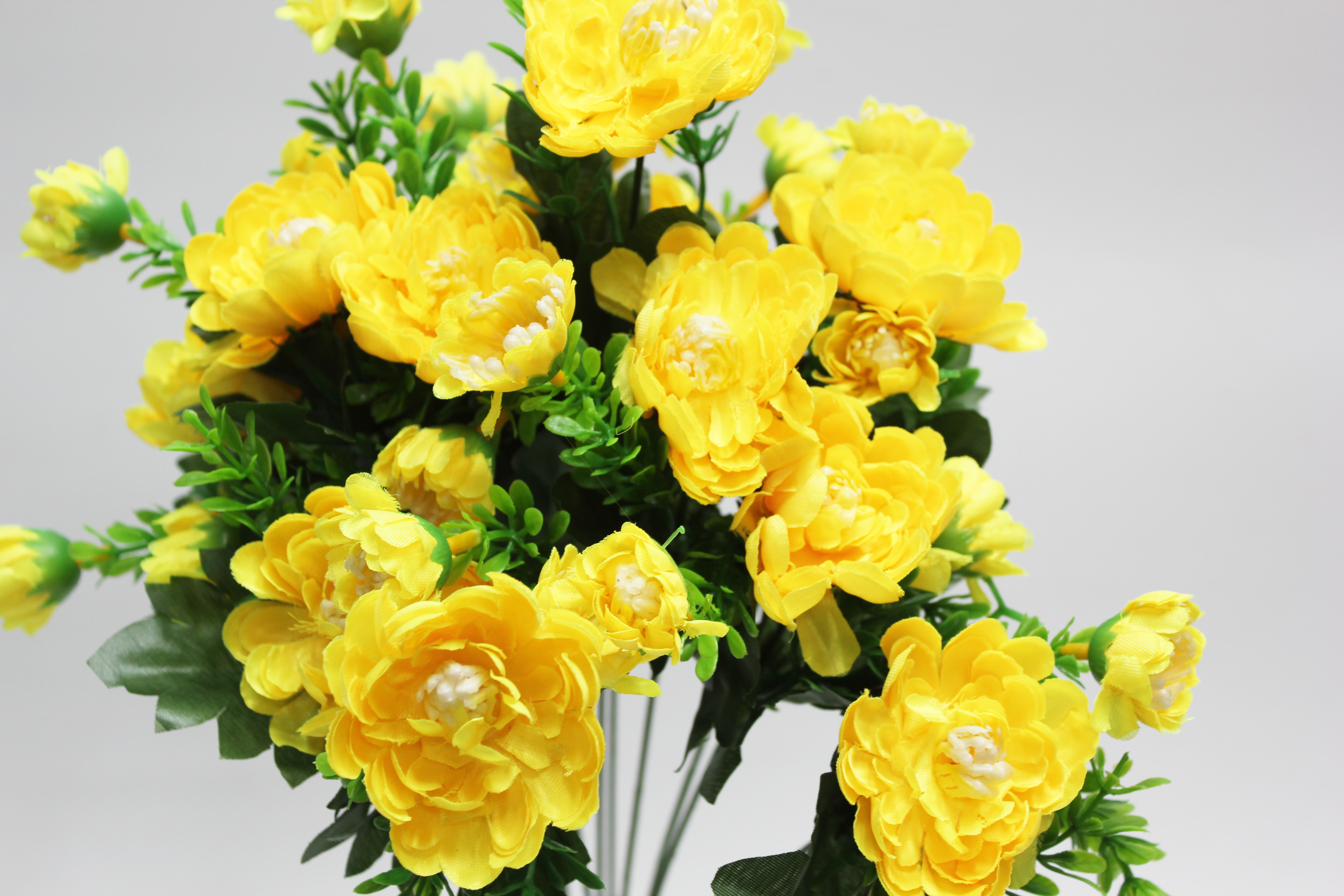 뉴미니국화 조화(노랑)12줄기