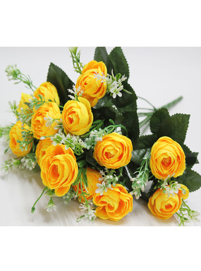 뉴신동백 조화부쉬(노랑)14줄기