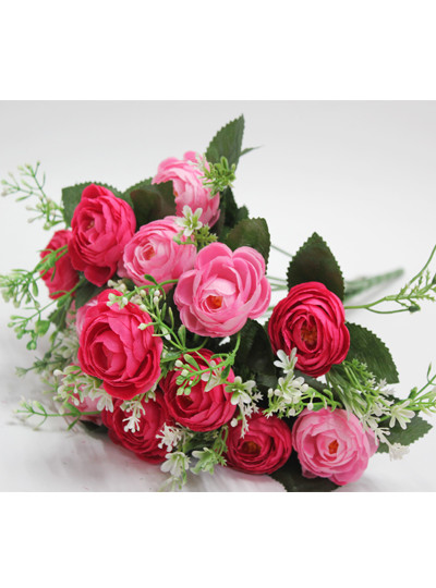 뉴신동백 조화부쉬(핑크)14줄기