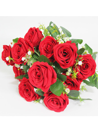 안개벨벳장미부쉬조화(12줄기)