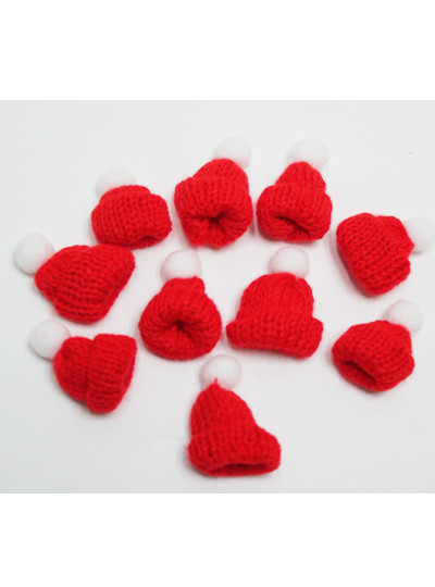 털모자 빨강(10개)3cm*4.5cm