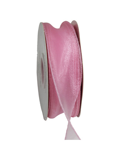 실루엣오간디 리본4cm(핑크)50yd