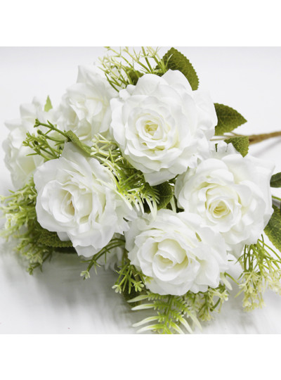 시카로로즈부쉬 조화(크림)7줄기