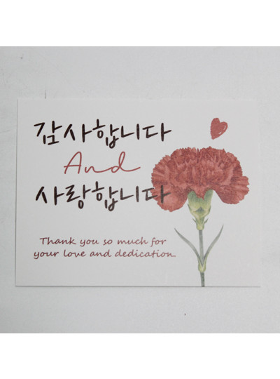 카드(감사/사랑카네이션 30장)레드