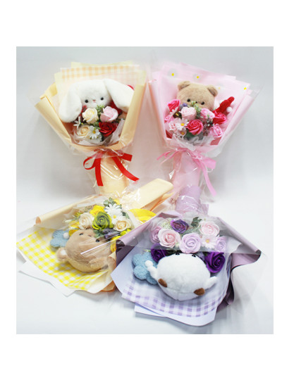 인형비누꽃다발(6개)